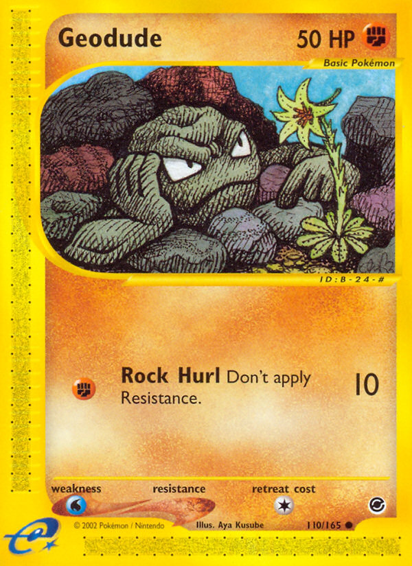 Geodude 110 165 Expedition Base Set E Card Pokemon Trading Card